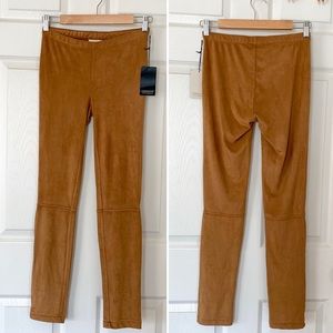 Adrienne Vittadini Pants - Tan Faux Suede Pants Adrienne Vittadini Pants - Tan Faux Suede Pants